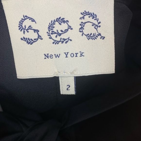 Sea NY Mixed Media Pussy Bow Button Down Dress - Picture 10 of 10